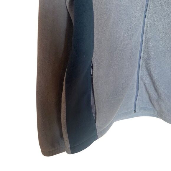Columbia Large full zip fleece jacket light & dark blue large - Picture 3 of 4